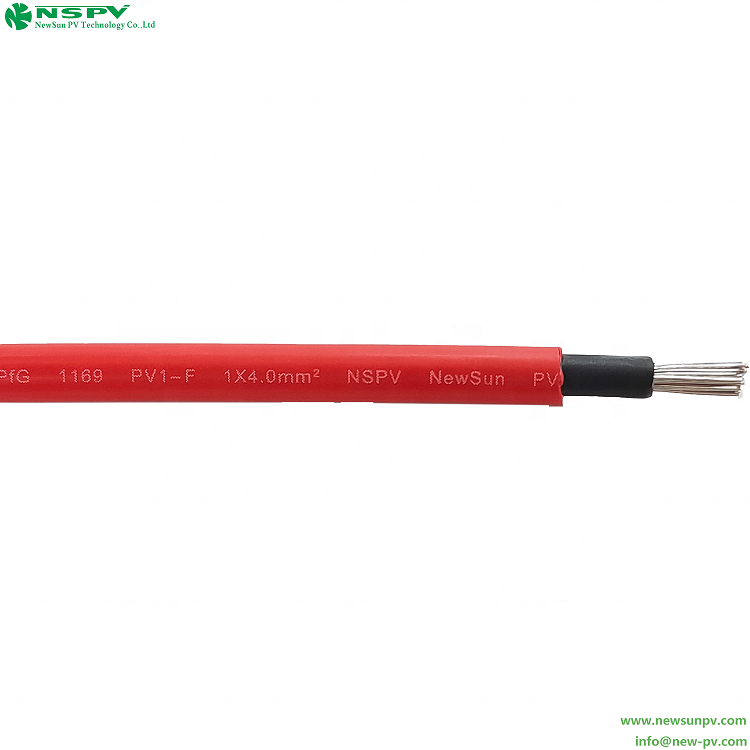 NSPV 1000VDC Solar Cable Single Core Electrical PV Cable 4mm 6mm 10mm