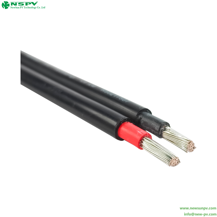 NSPV Twin Solar Cable 2x4mm2 PV Wire for Solar Power Generation System 1.8KV DC Twin Core