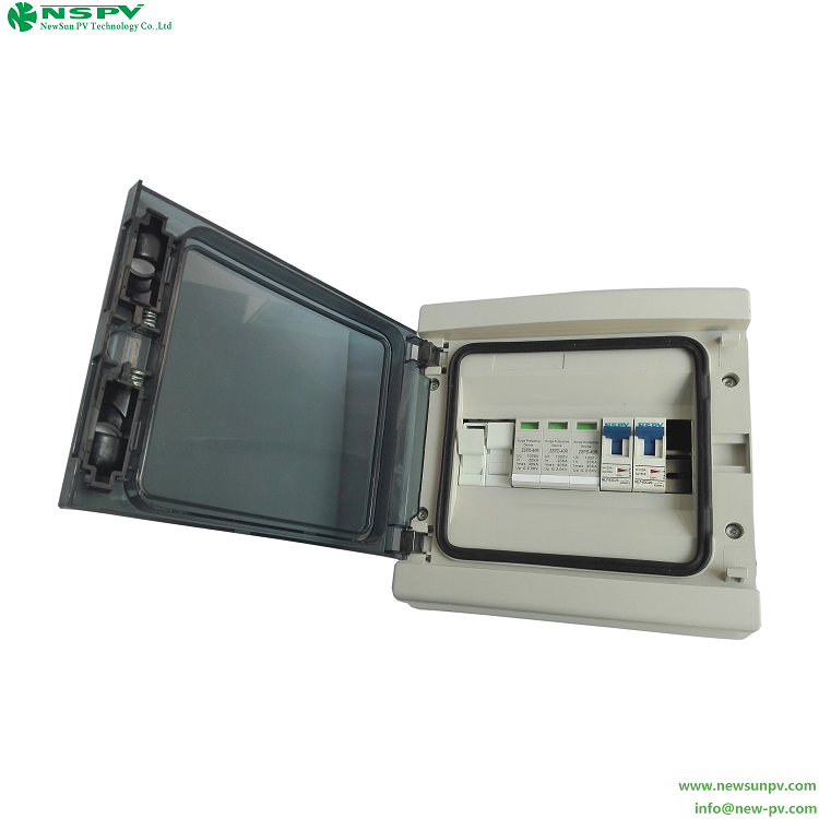 DC Solar PV array combiner box used for PV system solar panel modules and inverters