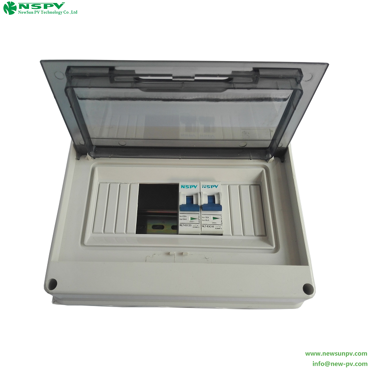 DC Solar PV array combiner box used for PV system solar panel modules and inverters