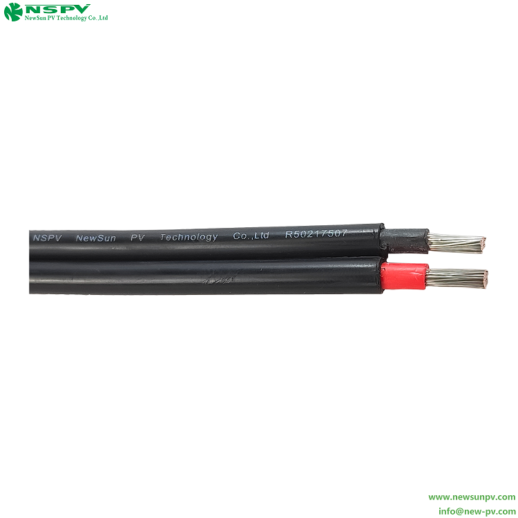 NSPV Twin Solar Cable 2x4mm2 PV Wire for Solar Power Generation System 1.8KV DC Twin Core