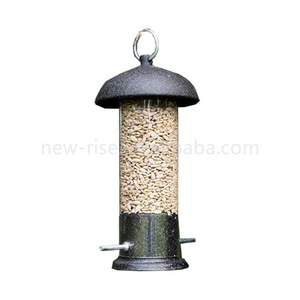 Small Black Steel Sunflower Heart Feeder Easy Clean Hanging Bird Seed Feeder Garden Bird Feeding Station