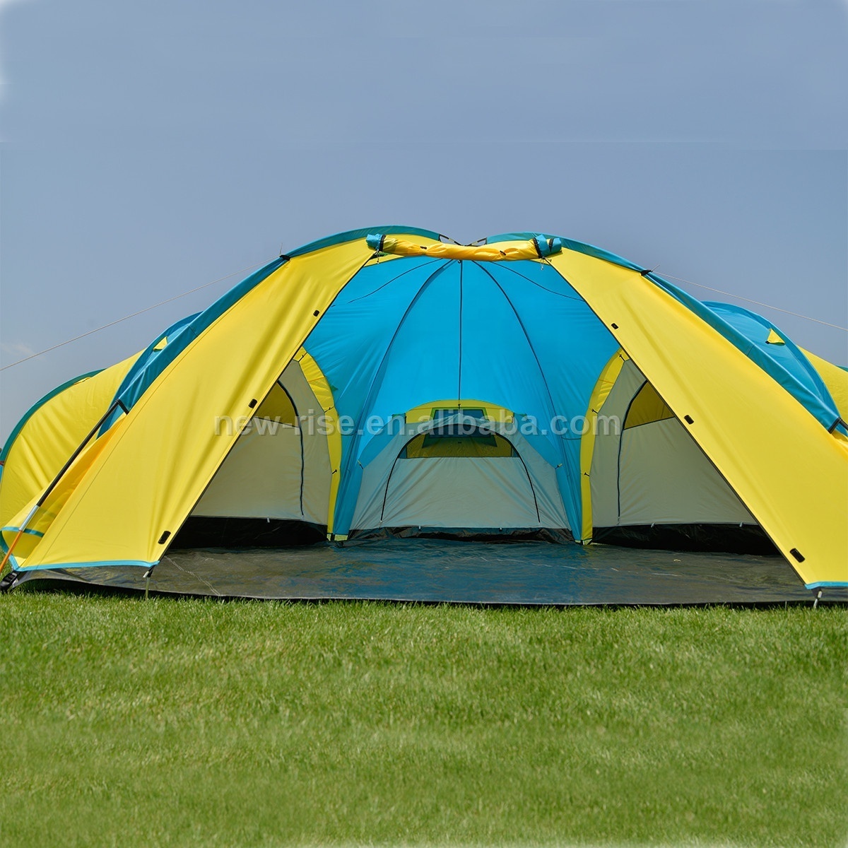 Camping Extra Large  6 Person Dome Family Group Camping Tent with 3 Bedrooms 1 Living Room