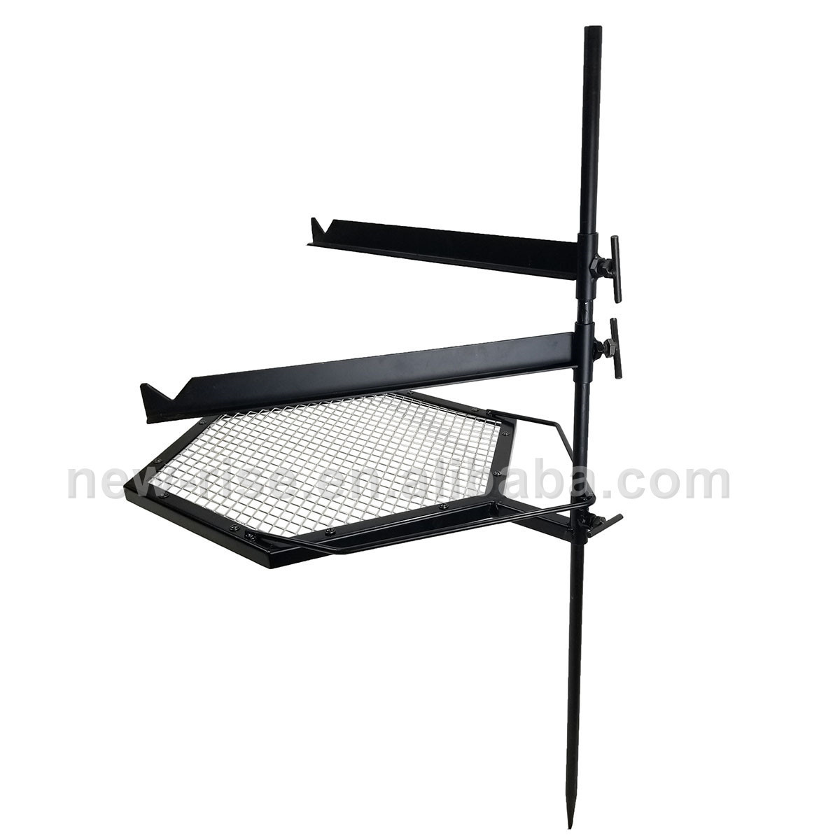 Fire Pit Grill; Adjustable Swivel Campfire Grill Heavy Duty BBQ Steel Grate; Swivel Campfire BBQ Grill