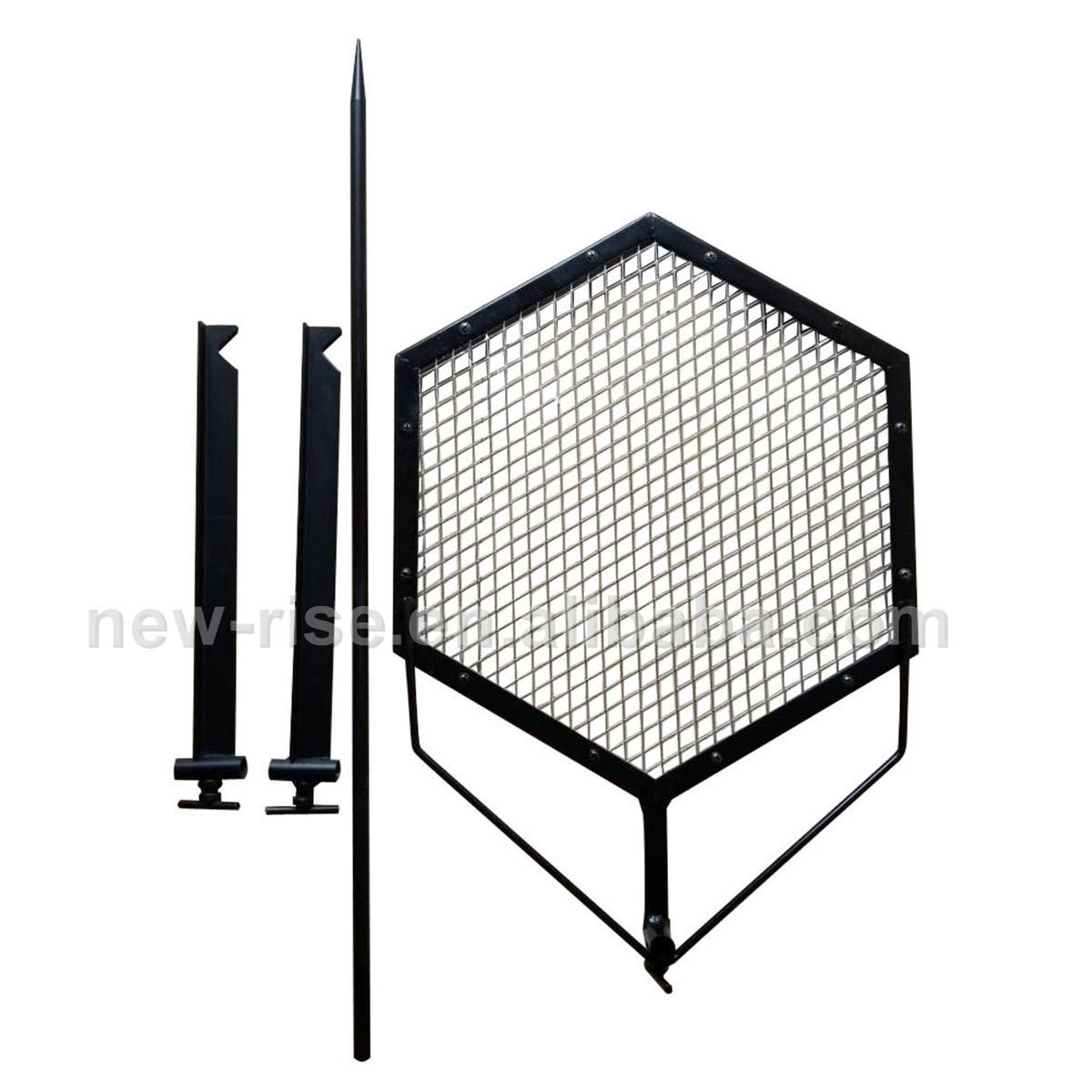 Fire Pit Grill; Adjustable Swivel Campfire Grill Heavy Duty BBQ Steel Grate; Swivel Campfire BBQ Grill