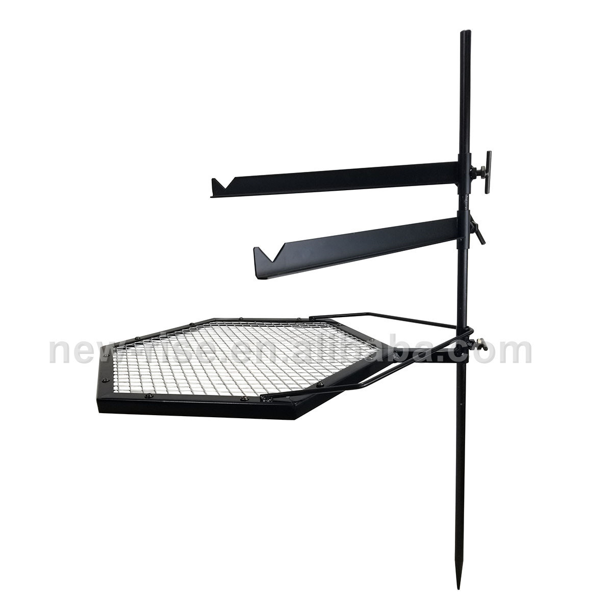 Fire Pit Grill; Adjustable Swivel Campfire Grill Heavy Duty BBQ Steel Grate; Swivel Campfire BBQ Grill