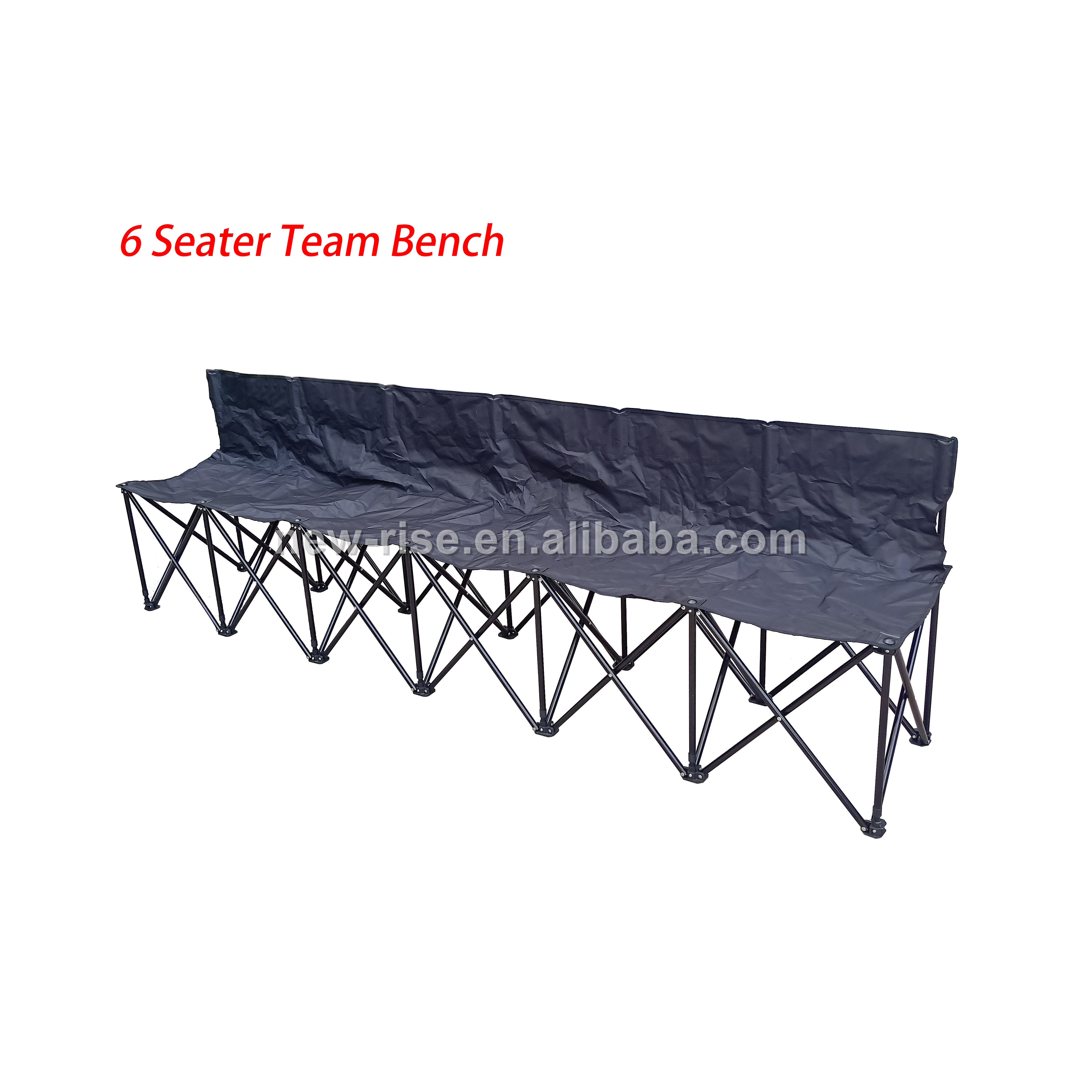 4 6 9 Seater Portable Folding Foldable Bench Team Chair Camping Sports Beach Chair for Soccer Football Sidelines, Tailgating