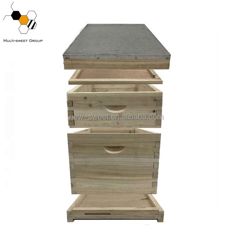 Honey Farming Equipment Wooden Complete Dadant Bee Hive Box Dadant