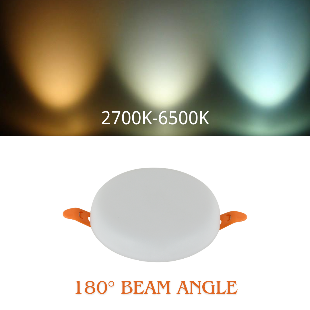 High Quality Recessed Ceiling Round Adjustable Indoor  9w 18w 24w 36w Commercial Led Frameless Down Panel Light