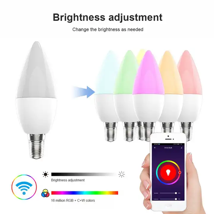 15W Wifi Smart Light Bulb B22 E27 Led Rgb Smart Led Light Bulb Candle Light Led Smart Bulb With In-Built Bluetooth Speaker