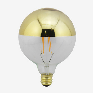 Half Chrome Led Light Bulbs Dimmable 2W 4W Edison Bulbs G45 P45 A60 G80 Half Gold Dipped Anti-Glare Led Filament Bulbs