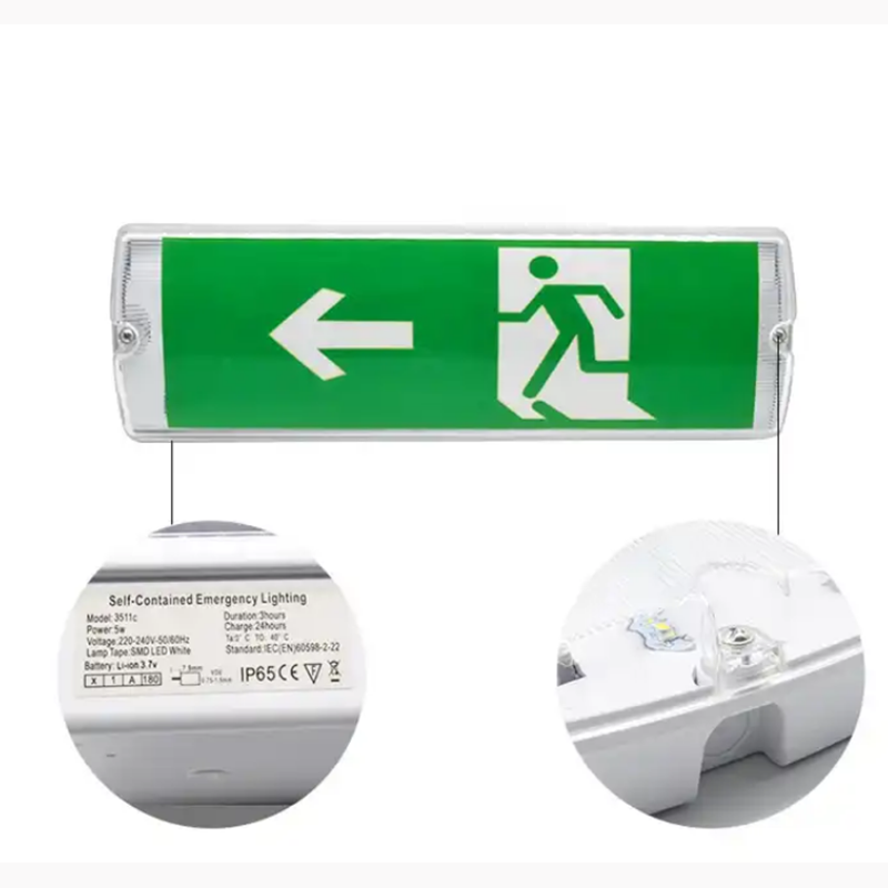 CSLIDO AC 85-265V Safety Evacuation Indicator Lights For Public Hotel Mall School Emergency Lamp Exit Sign Emergency Light