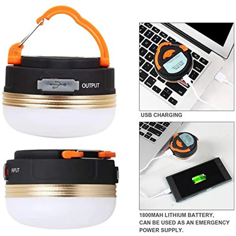 camping tent light USB charging emergency lamp magnetic adsorption hanging light waterproof camping light