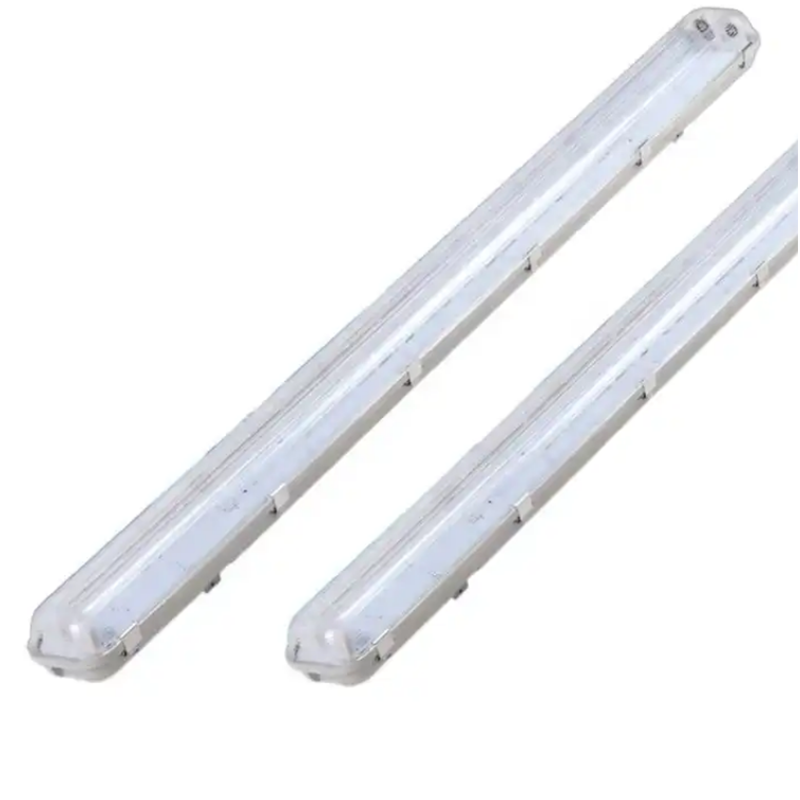 2x18w 2x36w led tri-proof batten light IP65 full PC double tube 4ft 5ft 1.2m 1.5m t8 fluorescent tri-proof light fixture