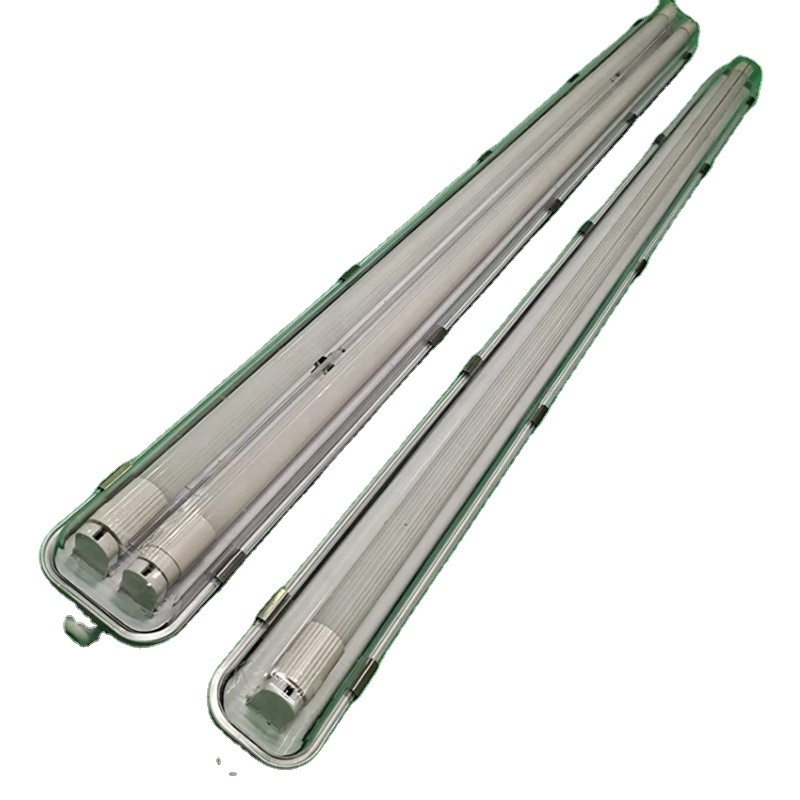 2x18w 2x36w led tri-proof batten light IP65 full PC double tube 4ft 5ft 1.2m 1.5m t8 fluorescent tri-proof light fixture