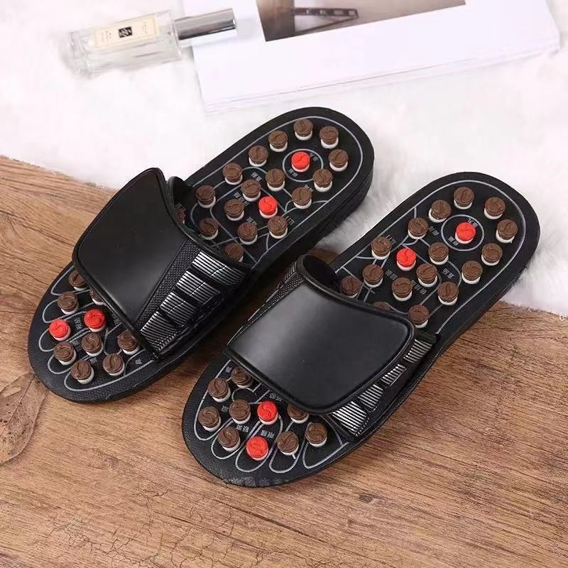 Anti-fatigue Massage Slippers Dot Japanese Rotary Health Foot Massage Shoes Acupoint Health Care Foot Health Slippers EVA 36-45#