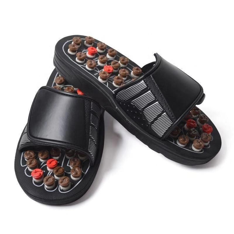 Anti-fatigue Massage Slippers Dot Japanese Rotary Health Foot Massage Shoes Acupoint Health Care Foot Health Slippers EVA 36-45#