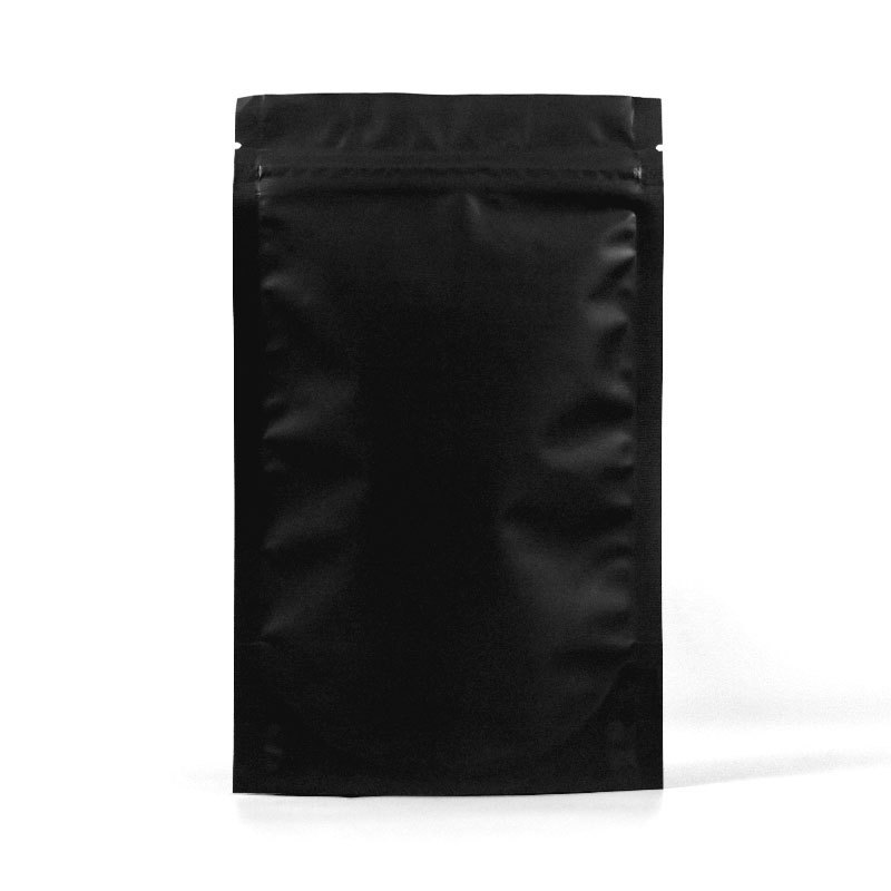 Custom printing resealable matte stand up pouch plastic zip lock with window black mylar bags