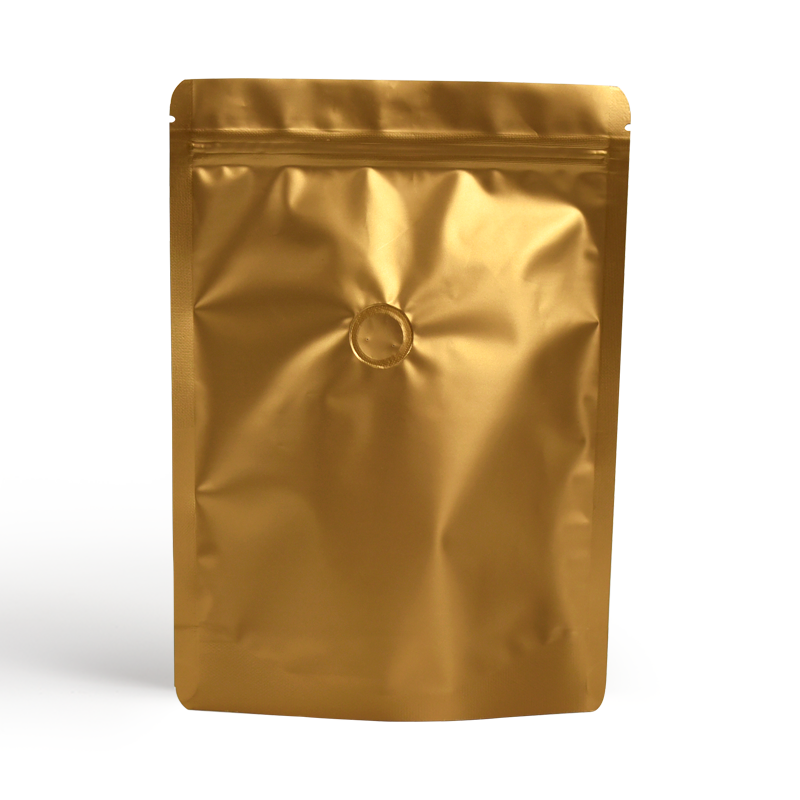 Custom printing high barrier 8oz foil stand up zip lock pouch smell proof coffee bag with valve