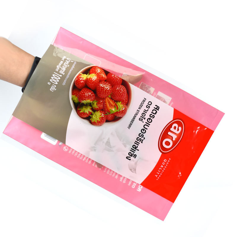 Custom printed fruit grape mushroom lettuce plastic ice freeze fish fillets nylon plastic vacuum bags frozen food packaging bag