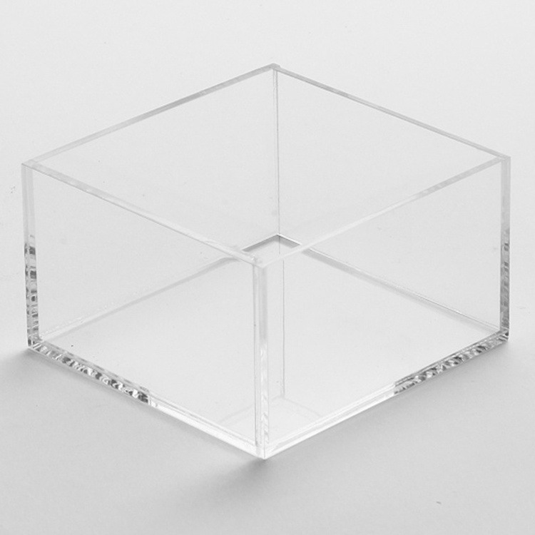 acrylic clear cube box colorful acrylic storage box 5 sides Plexiglass box