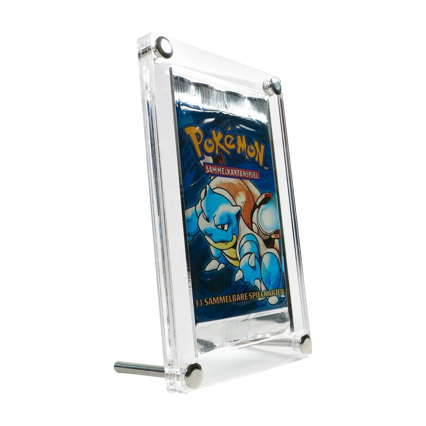 Acrylic Pokemon Pack Display Card Frame / Acrylic Case and Stand for 4x Pokemon booster packs