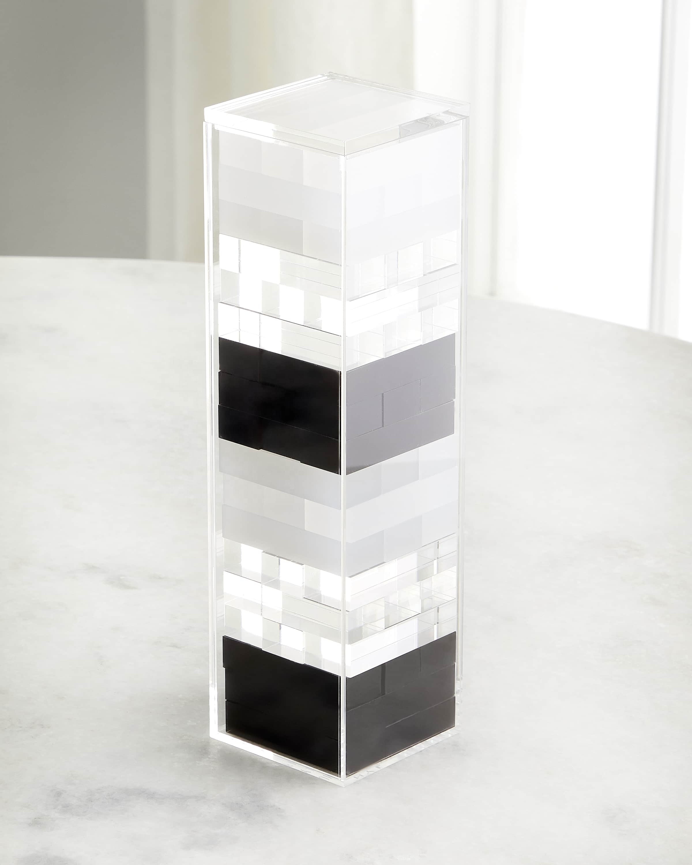 Plexiglass Stacking Tumbling Tower Acrylic Block Building Tower Game Lucite Jumbling Tower