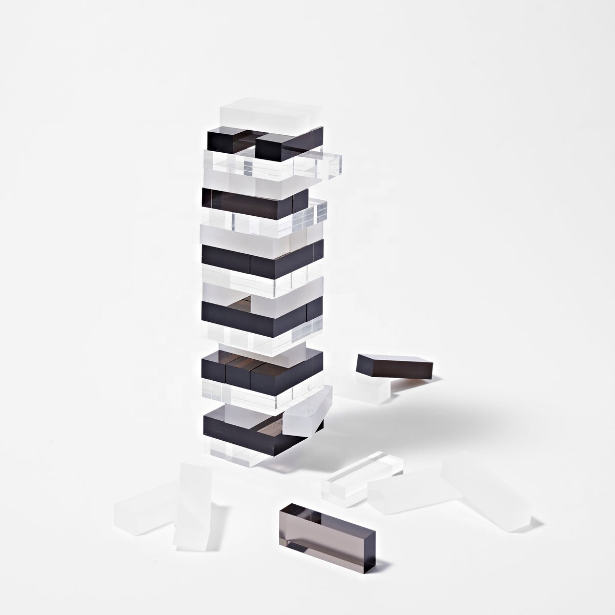 Plexiglass Stacking Tumbling Tower Acrylic Block Building Tower Game Lucite Jumbling Tower