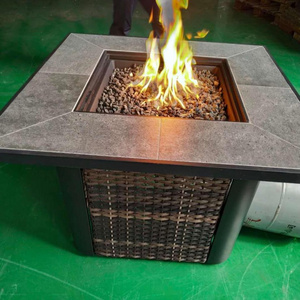 Wholesale Customization Large Garden Gas PROPANE Coffee Table Gas Fire Pit Table