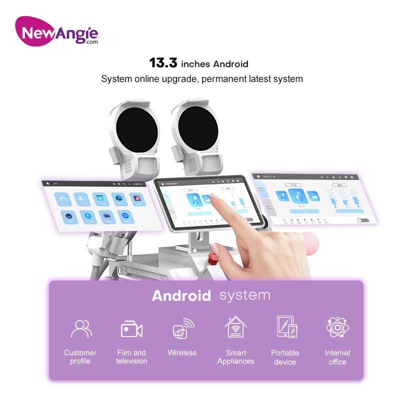 Newangie  android Newest 4 handles Body Sculpting Neo Muscle Stimulation EMS neo weight loss portable ems machine 4 handles