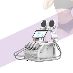 Newangie burning portable ems  muscle body sculpt machine 4 handles stimulator mini ems slimming machine