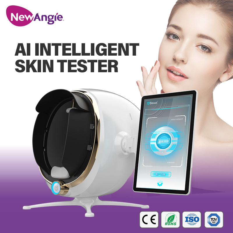 Newangie 3d AI face facial skin analyzer skin analysis machine 3d skin analyzer with factory price