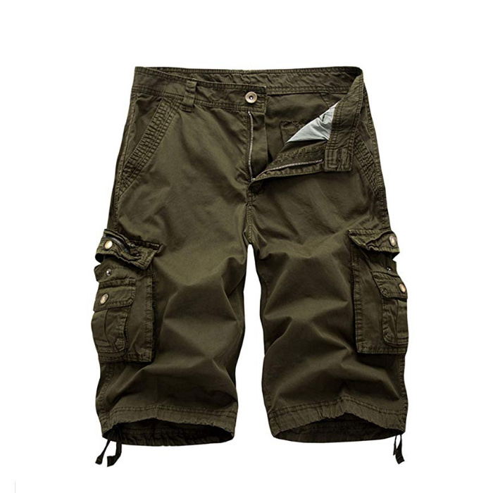 Wholesale Mens Camo Cargo Cotton Shorts Summer Relaxed Fit Multi-Pocket Outdoor Camouflage Cargo Shorts