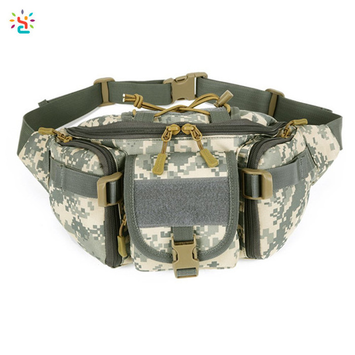 OEM Multi functional tactical fanny pack black fanny pack custom single shoulder hip belt waist bag