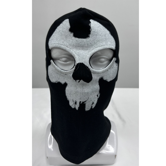 Custom Print Balaclava Face Mask Skull Balaclava 2 Hole Face Cover Warm Ghost Mask On Sale