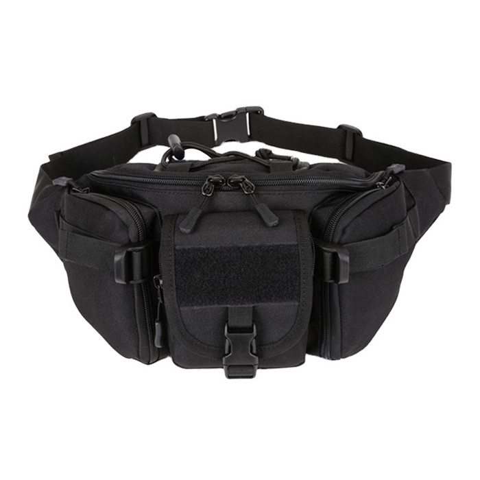 OEM Multi functional tactical fanny pack black fanny pack custom single shoulder hip belt waist bag