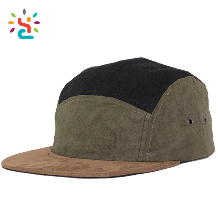 Distressed dad cap suede hats two tone 5 panel cheap wholesale suede blank strap back fitted snapback hats trucker caps