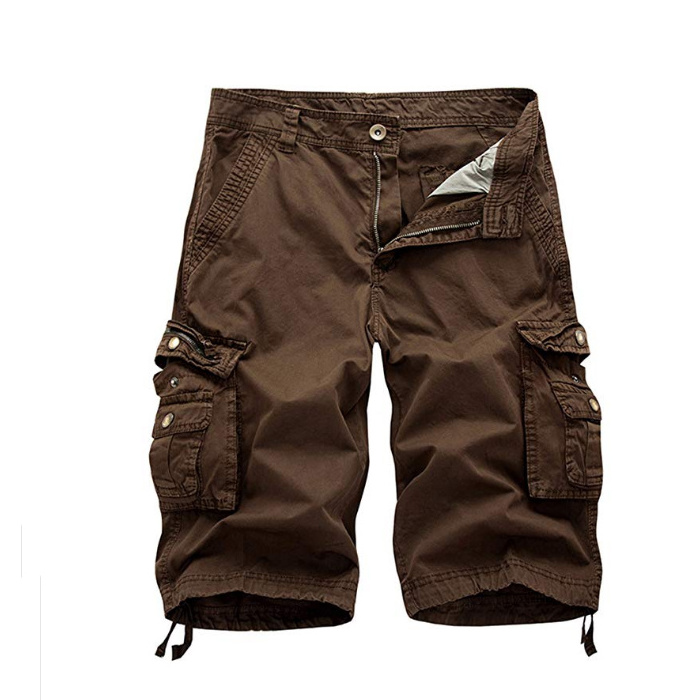 Wholesale Mens Camo Cargo Cotton Shorts Summer Relaxed Fit Multi-Pocket Outdoor Camouflage Cargo Shorts