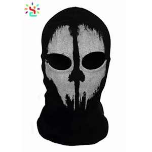 Custom Print Balaclava Face Mask Skull Balaclava 2 Hole Face Cover Warm Ghost Mask On Sale