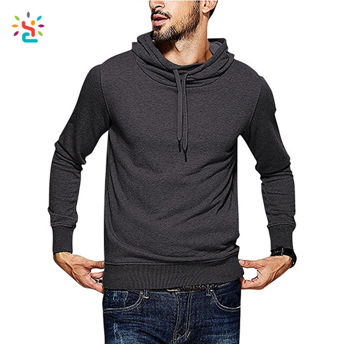 Hot selling plain slim fit hoodies no pocket blank hoodies sweatshirts with no labels private label mens hoodies