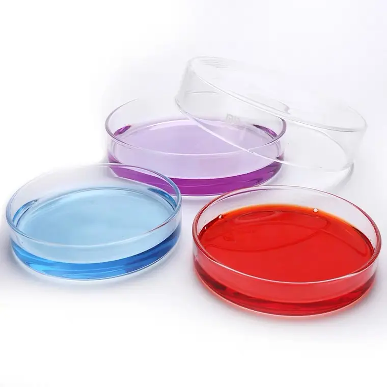 Best Quality Lab Wholesale Disposable Borosilicate Glass Petri Dish With Lid