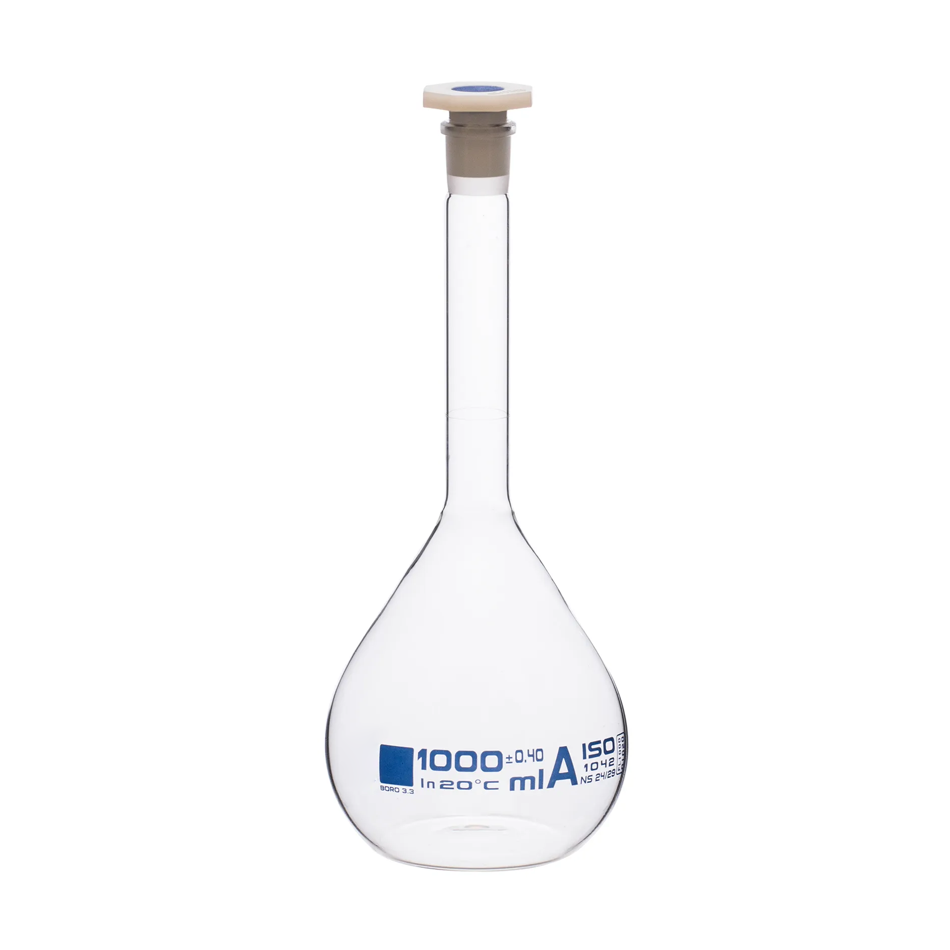 Lab Glassware 250ml 1000ml 2000ml Class A Glass Narrow Neck Boiling Flask Volumetric Flask with Stopper