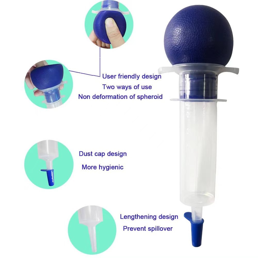 Medical Sterile Large Irrigating Bulb Catheter Tip Syringe with Tip Protector