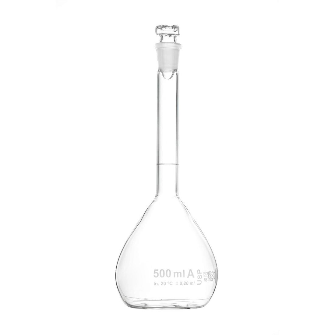 Lab Glassware 250ml 1000ml 2000ml Class A Glass Narrow Neck Boiling Flask Volumetric Flask with Stopper