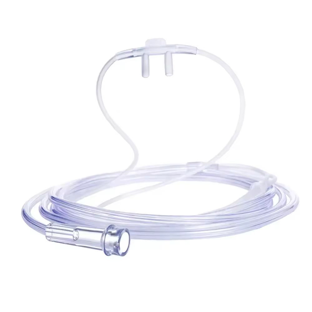 Medica Plastic Medical Nasal Oxygen Tube Nasal 7fts Oxygen Cannula for Single Use