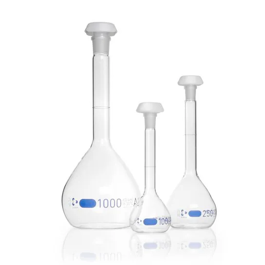 Lab Glassware 250ml 1000ml 2000ml Class A Glass Narrow Neck Boiling Flask Volumetric Flask with Stopper