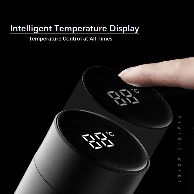 High Quality Smart Temperature Display Termo Stainless Steel Vacuum Flask Thermos Water Bottle with Tea Infuser