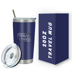 Custom logo tumbler cups yetys tumbler 20oz with magnetic lid double wall food-grade stainless steel insulated tumbler cups