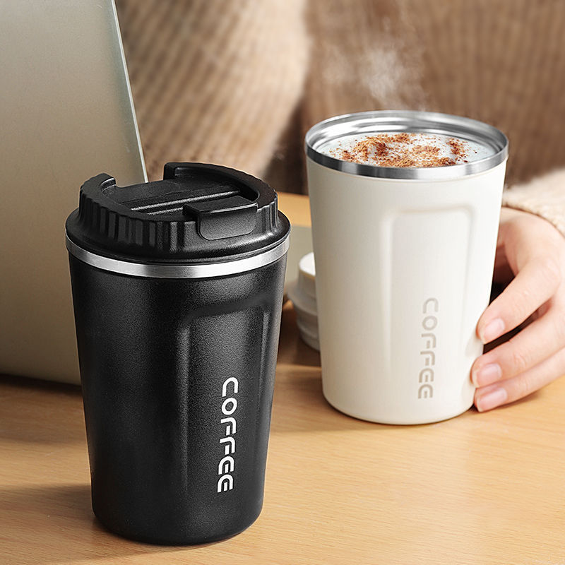 Insulated 12oz 17oz Travel Coffee Mug Cups with Lid Leakproof Vacuum Stainless Steel Double Walled Thermal Car Coffee Tumbler