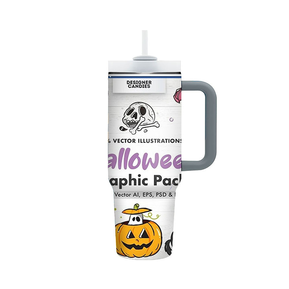 USA Warehouse Shipping Included Sublimation Tumbler with Handle Stainless Steel Quencher 40 Oz 40oz Blank Sublimation Tumbler